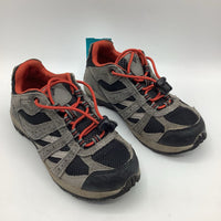 Size 12: Columbia Grey/Red Toggle Hiking Shoes