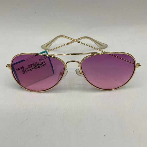 Gold/Purple Aviator Sunglasses