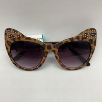 Brown Cheetah Print Cat Sunglasses