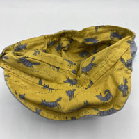 Yellow/Grey Dogs Reversible Baby Hat