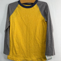 Size 6-7: Primary Yellow/Grey Long Sleeve Shirt