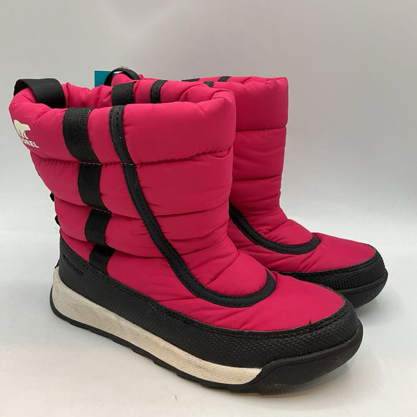 Size 13: Sorel Pink/Black Trim Snow Boots