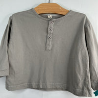 Size 3: Grey Long Sleeve Henley Shirt