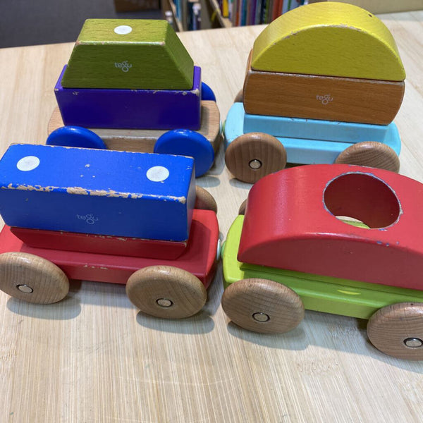 Tegu Magnetic Wooden Assorted Vehicles AS IS