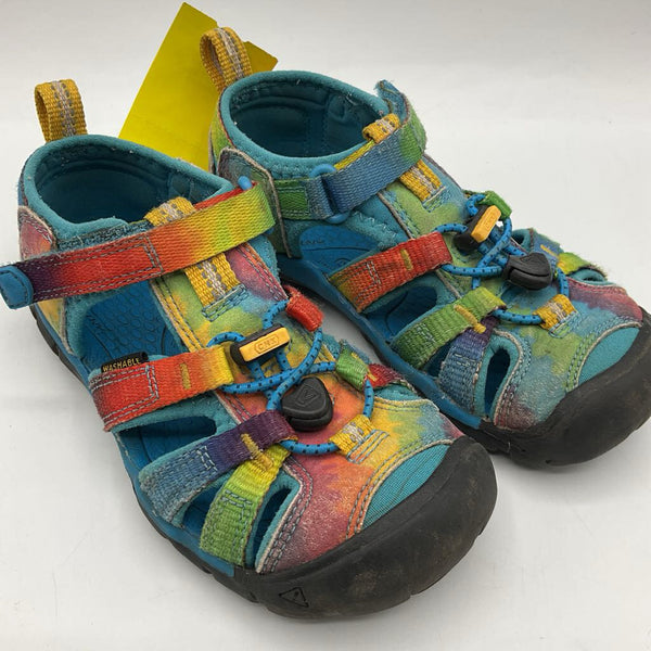 Size 11: Keen Colorful Tie-Dye Velcro/Toggle Sandals