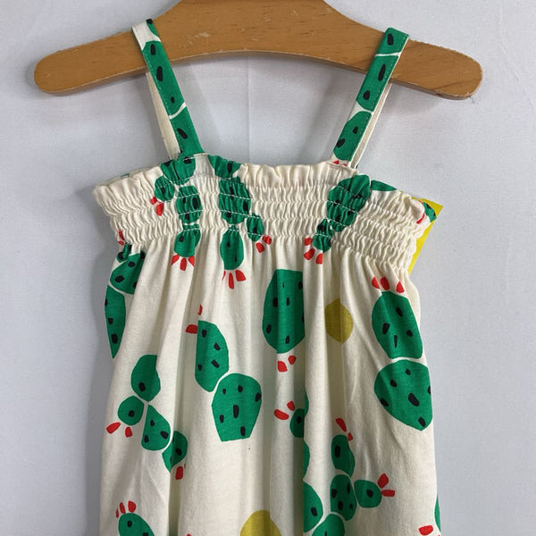 Size 3-6m (60): Hanna Andersson Creme/Green Cacti Strappy Romper