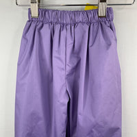 Size 5: Purple/Colorful Flower Accent Rain Pants