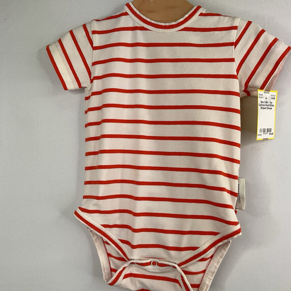 Size 3-6m: Tiny Cottons Red/White Striped Onesie