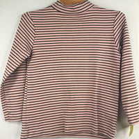 Size 4-5: Zara Pink/Grey Striped Turtleneck