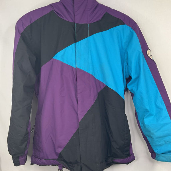 Size 8-10: Bonfire Black/Blue/Purple Poly Fill Ski Jacket