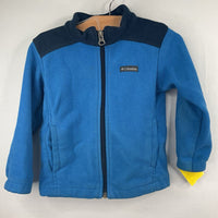 Size 3: Columbia Two Tone Blue Zip-Up Fleece Coat REDUCED