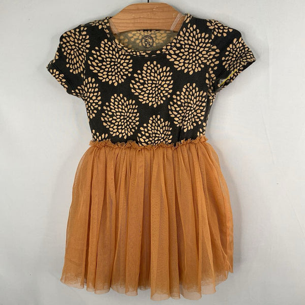 Size 18-24m: Taylor Joelle Grey/Yellow/Orange Print Tulle Dress