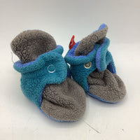 Size 3m: Zutano Blue/Grey Fleece Booties