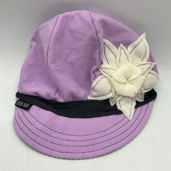 Size 1-6: Flipside Hats Purple/Navy/White Flower Applique Hat