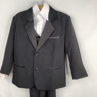 Size 5: Black 4pc Suit Pants/Coat/Vest/Shirt