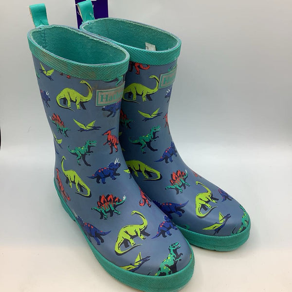 Size 3Y: Hatley Blue/Colorful Dinos Rain Boots