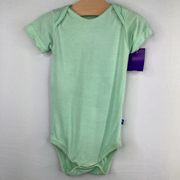 Size 6-12m: Kickee Pants Green Bamboo Onesie REDUCED