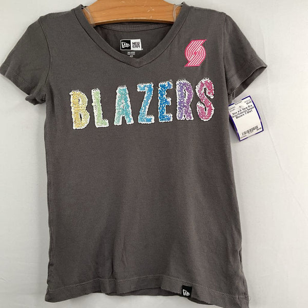 Size 4-5: New Era Grey/Colorful Sequin Blazers T-Shirt