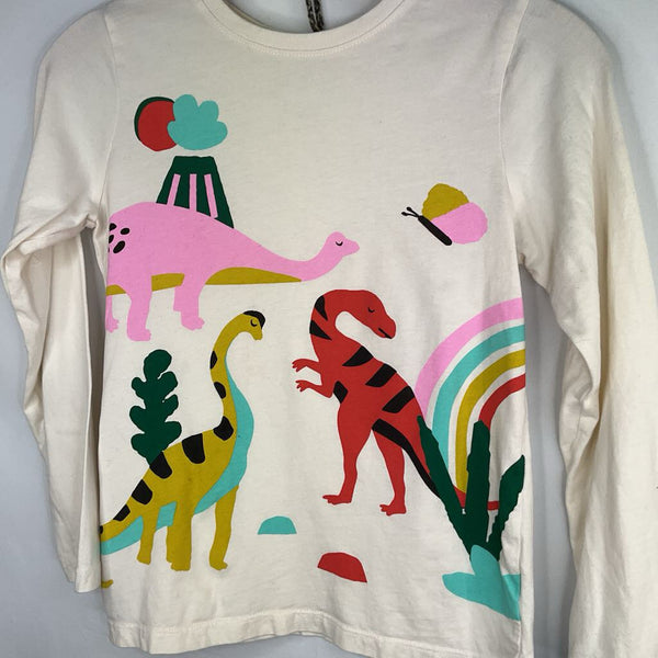 Size 10: Hanna Andersson White Colorful Dino Long Sleeve T REDUCED