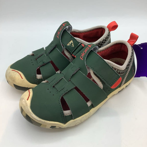 Size 12.5: Plae Green/Red/Grey Tim Velcro Strap Shoes