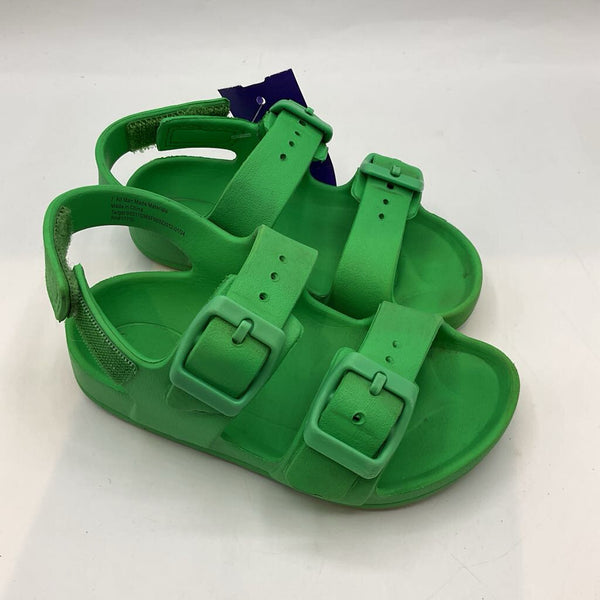 Size 7: Green Velcro Strap Sandals