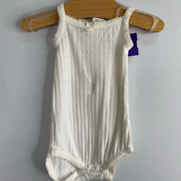 Size 0-3m: Nature Baby Ribbed Eyelet Tank Onesie