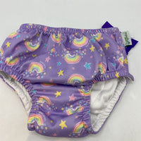 Size 6m: Green Sprouts Purple Rainbow Starshine Swim DIaper