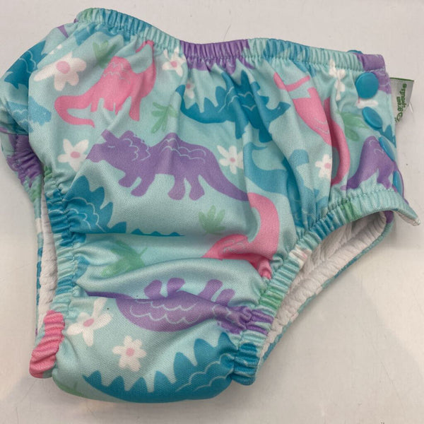 Size 6m: Green Sprouts Blue/Colorful Dinos Swim DIaper