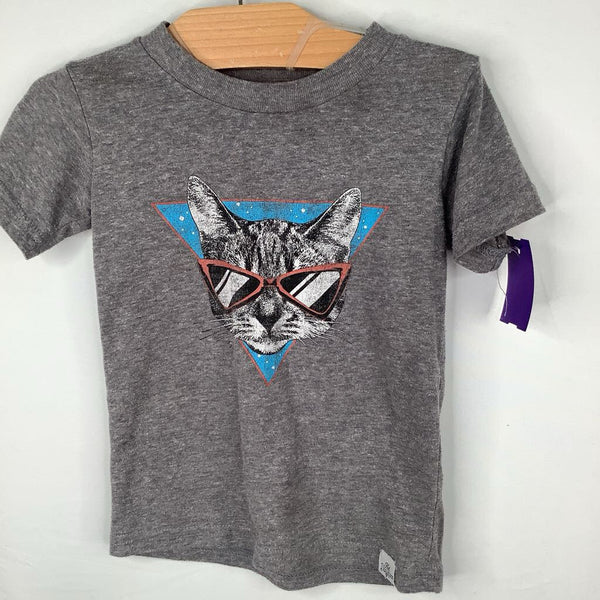 Size 3: Kid Dangerous Grey/Multicolor Cool Cat T-Shirt