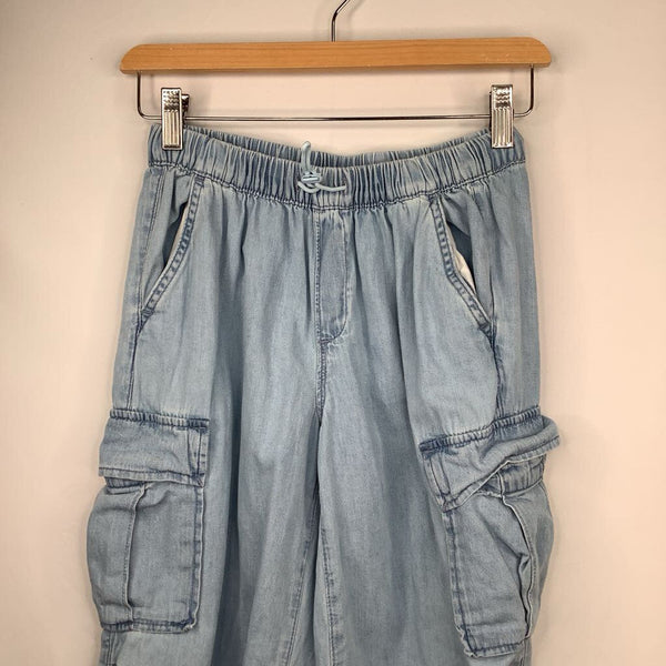 Size 10: Gap Light Blue Toggle Denim Joggers