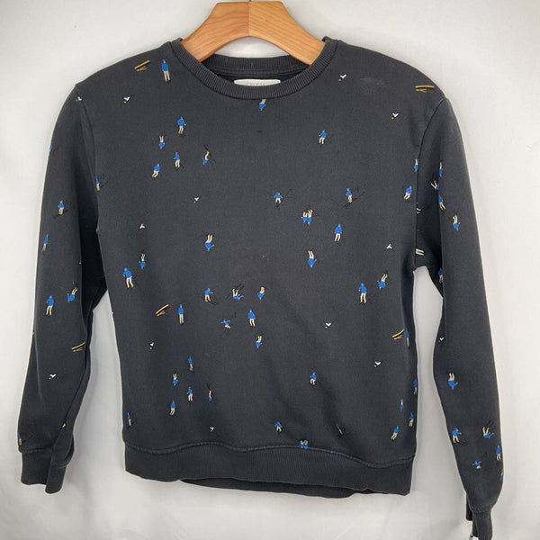 Size 9: Zara Navy/Blue/Yellow Skiers Sweatshirt REDUCED