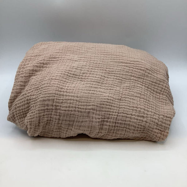 Bearmoss Dark Tan Muslin Crib Sheet