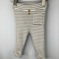 Size 6-9m: Zara Green/White Striped Knit Cozy Pants