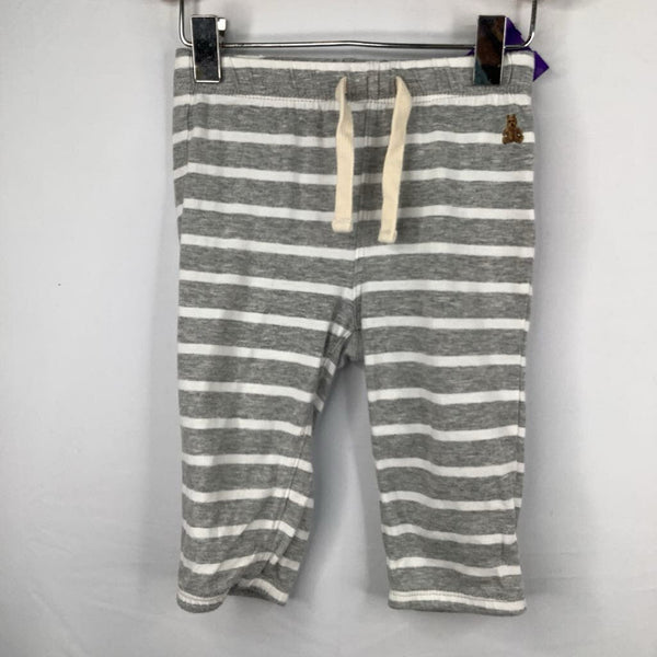 Size 6-12m: Gap Grey/White Striped Cozy Pants