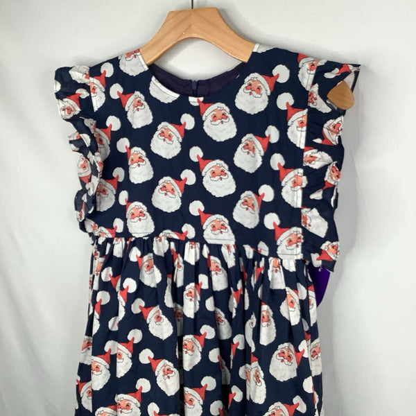 Size 10: Pink Chicken Navy/Multicolor Santas Holiday Dress