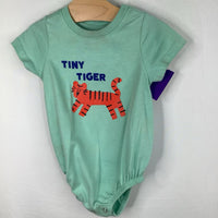 Size 6-12m (70):Hanna Andersson Blue/Orange Tiny Tiger Onesie REDUCED