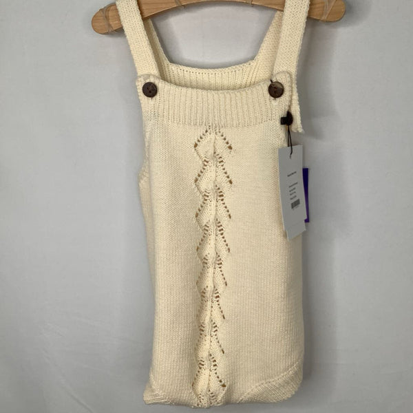 Size 6-12m: SopeLuv Creme Diamond Knit Romper NEW w/ Tags