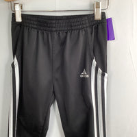 Size 6-7: Adidas Black/White Side Stripe Track Pants