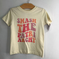 Size 3: Rabbit Skins Yellow/Purple/Orange 'Smash the Patriarchy' T-Shirt