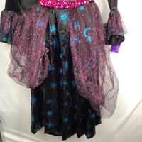 Size 8-10: Black/Blue/Purple Witch 2pc Light-Up Costume Dress
