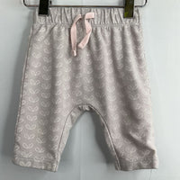 Size 3-6m: Sunny & Sal Grey/White Print Cozy Pants