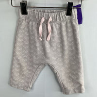 Size 3-6m: Sunny & Sal Grey/White Print Cozy Pants