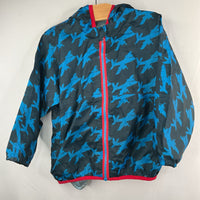 Size 3: Hatley Blue/Red Planes/Trim Rain Shell