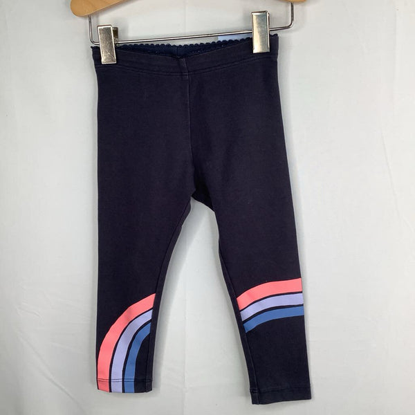 Size 12-18m: Tea Navy/Pink/Purple Trim Leggings