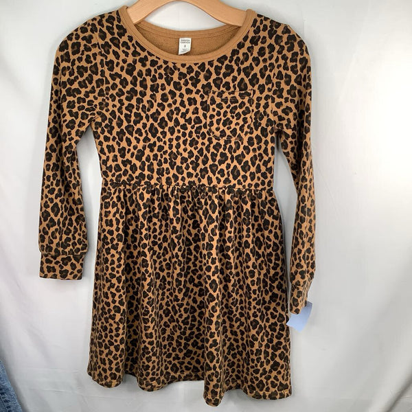 Size 8: Harper Canyon Brown/Black Leopard Print Long Sleeve Dress