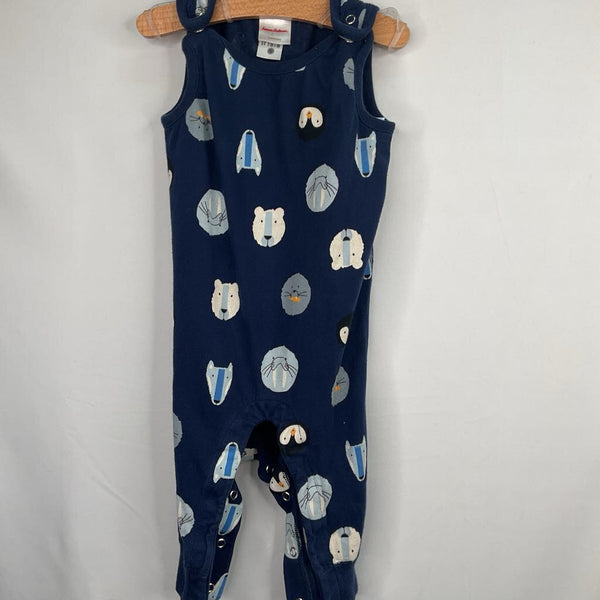 Size 12-18m (75): Hanna Andersson Navy/Multicolor Arctic Animals Sleeveless Romper