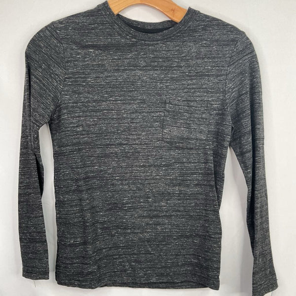 Size 8-10: H&M Black/White Heathered Long Sleeve Shirt