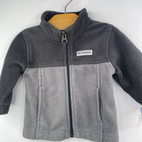 Size 3-6m: Columbia Two Tone Grey Fleece Zip-Up Coat