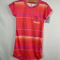 Size 4: Columbia Pink/Orange Striped Rash Guard Dress