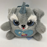 Grey/Blue Schnauzer Rainbocorn Mini Plush